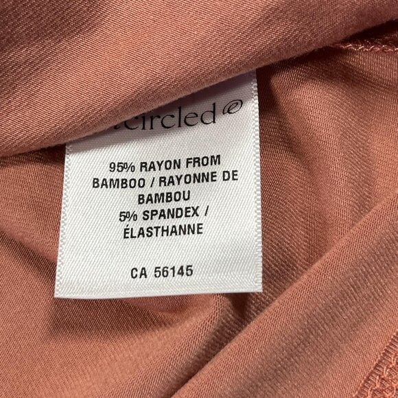 Encircled Shirt Womens XL Terra Cotta The Going Places V-Neck Bamboo Tee Soft - Picture 4 of 7